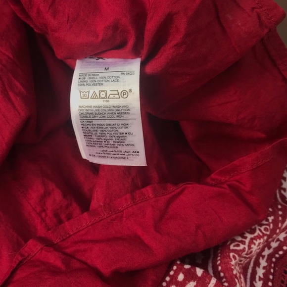 Old Navy High-Neck Tie-Neck Swing Dress in Garnet - Picture 5 of 5